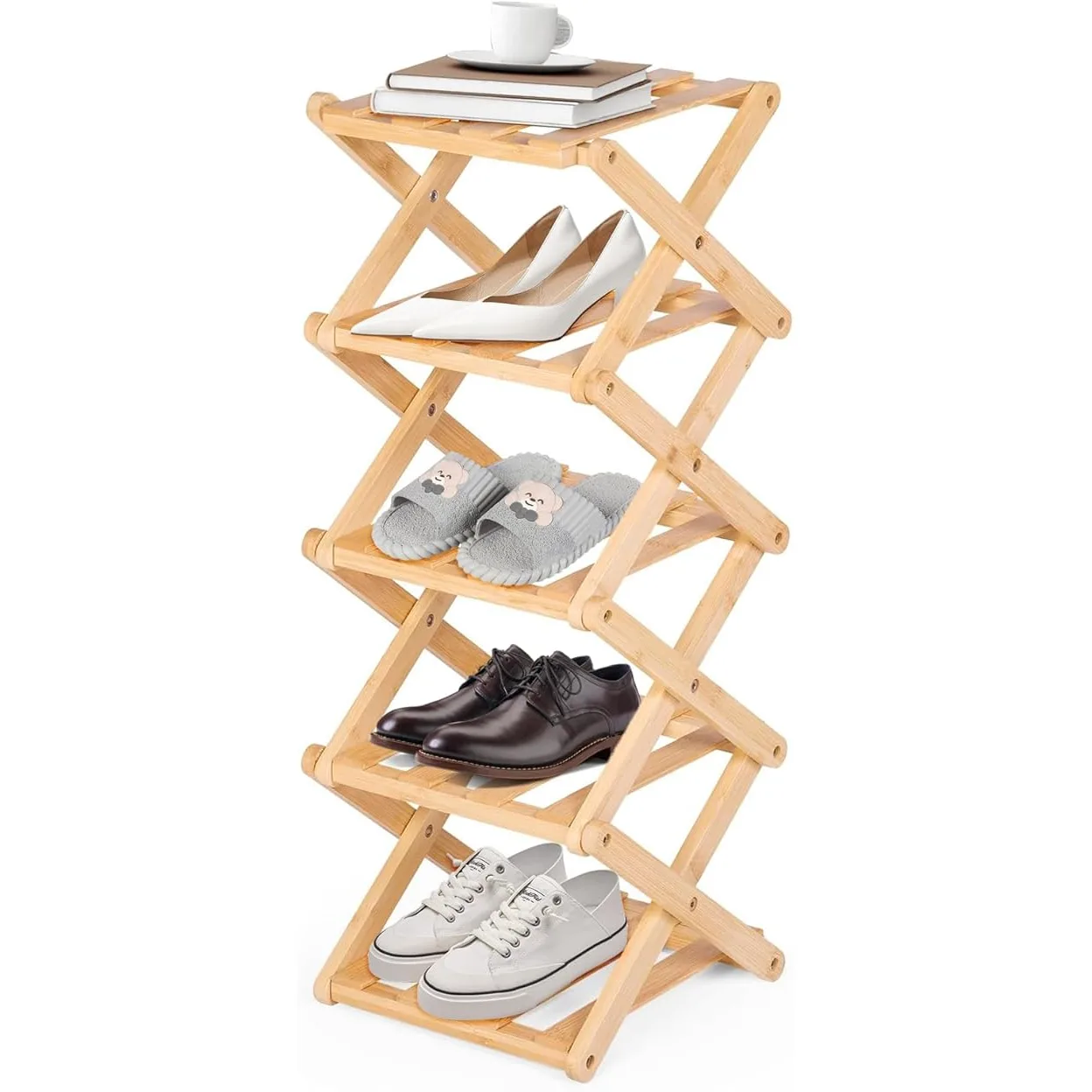 Chaussiere Pliable En Bois - رف احذية أنيق خشبي قابل للطي - Image 5